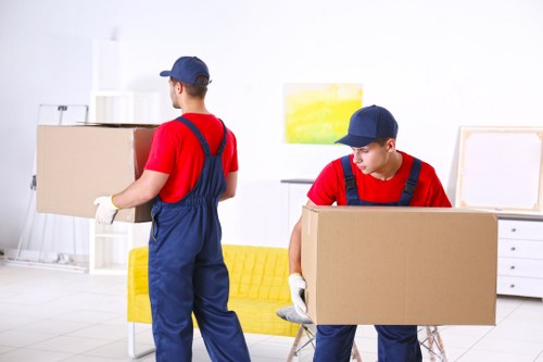 Commercial moving team planning a West Kensington office relocation