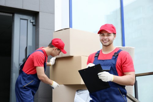 Business premises with relocation supplies prepared for an office move in West Kensington