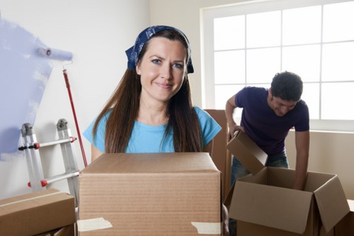 Packing boxes and furniture for a West Kensington relocation