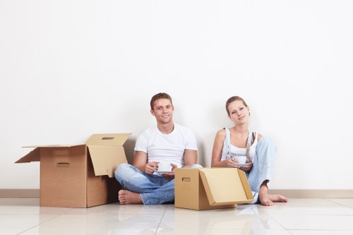 Careful packing materials and organised moving boxes for a local relocation