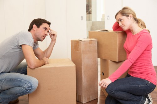 Packing and boxed belongings ready for a local move