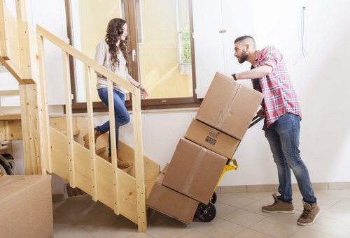 Careful moving support near West Kensington residential buildings